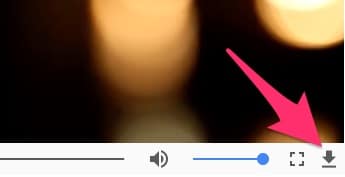 image showing and example of the download button on self-hosted videos in the Divi Video Module